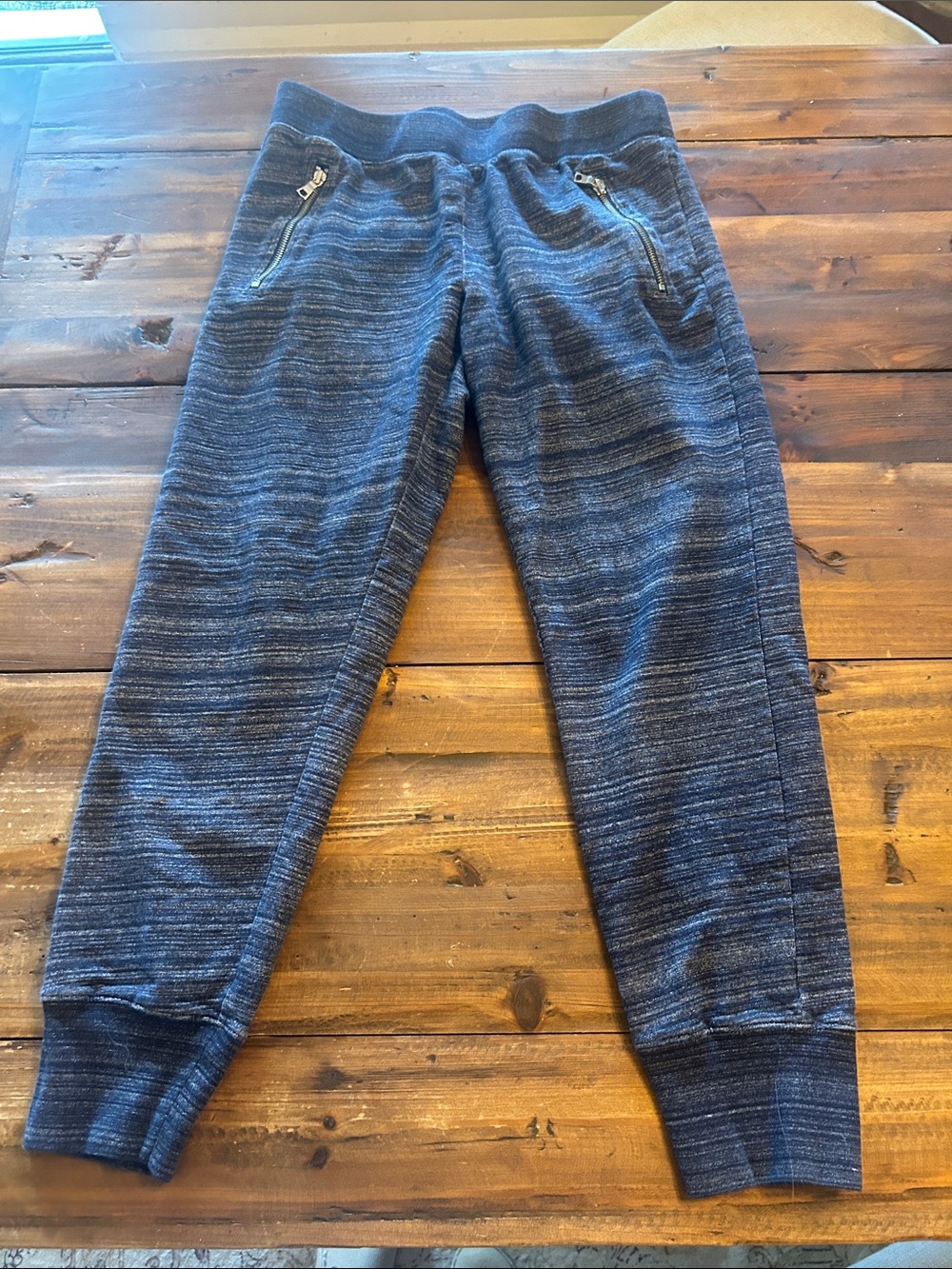 Ladies GAP Heathered Navy Jogger Pants